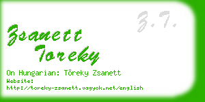 zsanett toreky business card